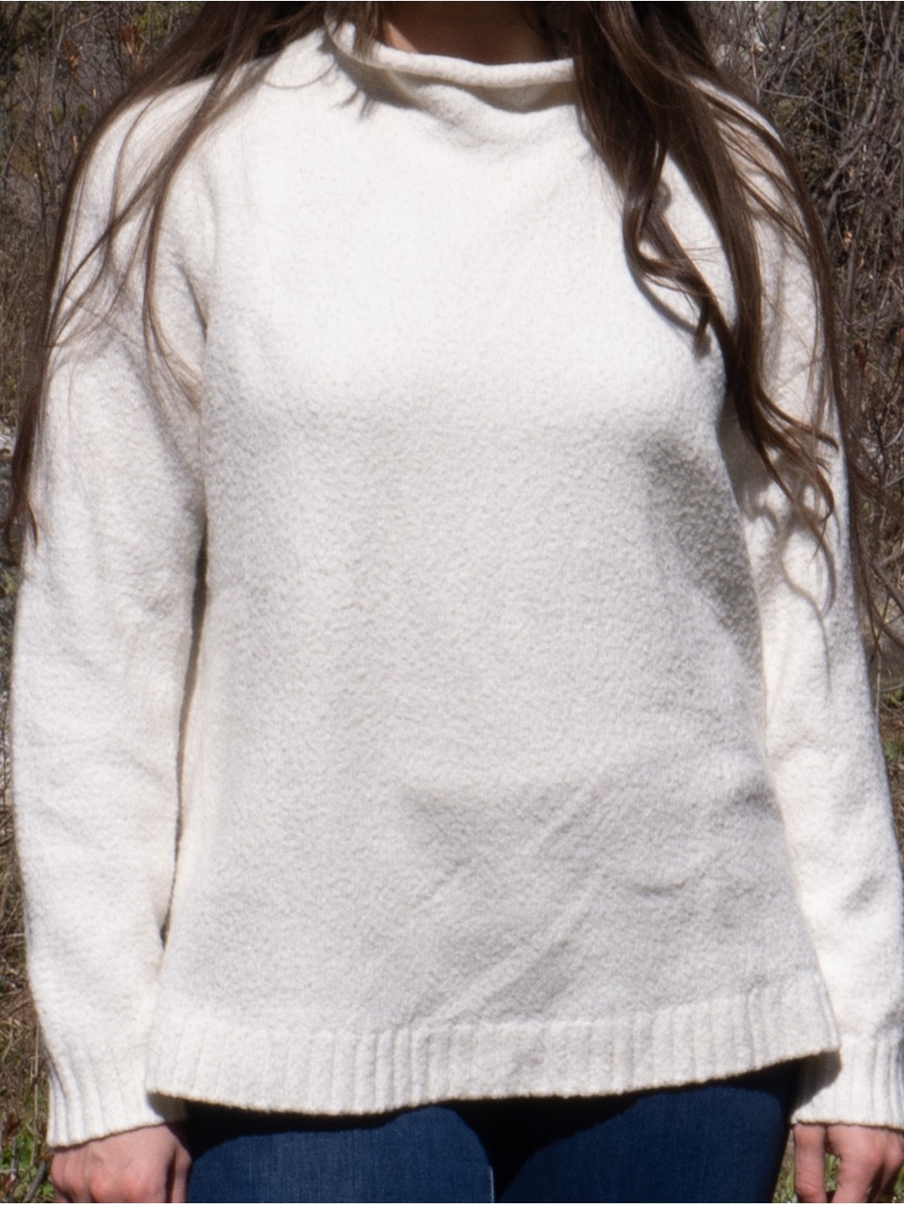 Classic Cream Cozy Women's Rollneck Sweater